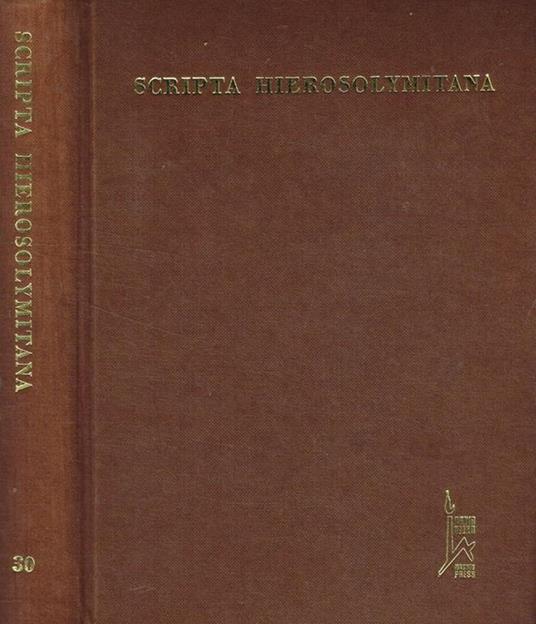 Scripta hierosolymitana Vol. XXX. Studies in the population of israel - copertina