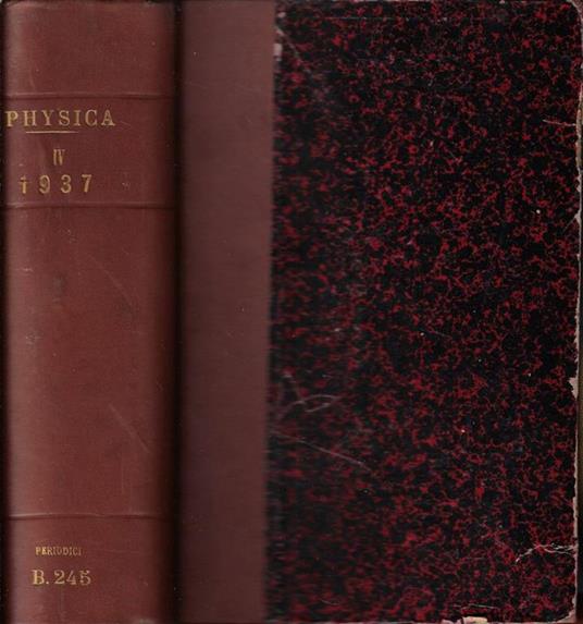 Physica Vol. V 1938 - copertina