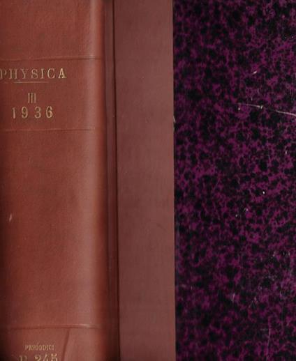 Physica Vol. II 1935 - copertina