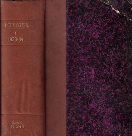 Physica Vol. XIII 1947 - copertina