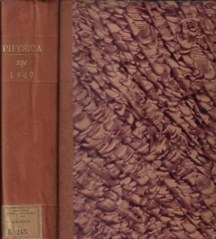 Physica Vol. XV 1949 - copertina