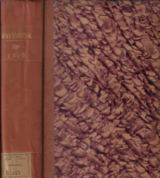 Physica Vol. XV 1949 - copertina