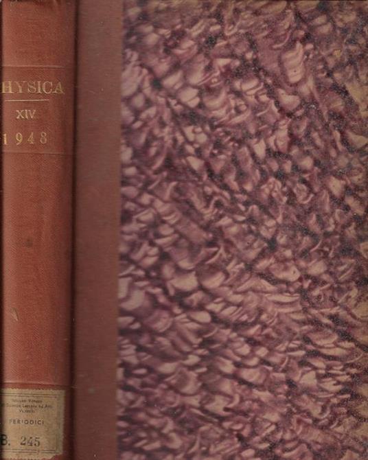 Physica Vol. XIV 1949 - copertina