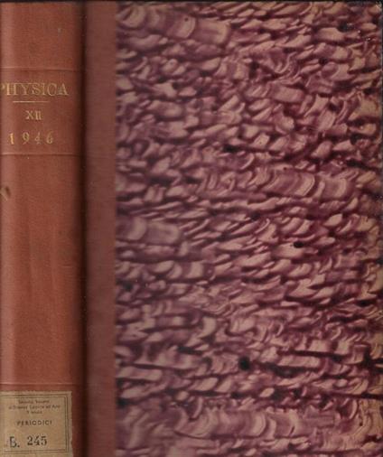 Physica Vol. XII 1946 - copertina