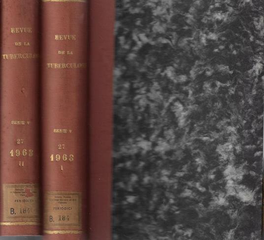 Revue de la tuberculose tome 27 serie 5 1963 - copertina