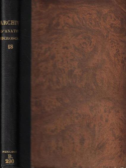Archives d'Anatomie Microscopique Tomo XVIII Anno 1921 - copertina