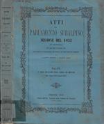 Rendiconti del Parlamento Italiano sessione del 1852