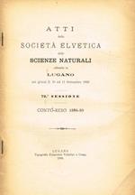 Atti della societa elvetica delle scienze naturali adunata in Lugano nei giorni 9, 10 ed 11 settembre 1889