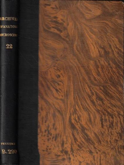 Archives d'Anatomie Microscopique Anno 1926 - copertina