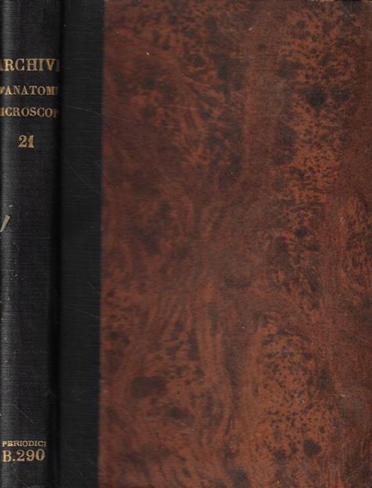Archives d'Anatomie Microscopique Anno 1925 - copertina