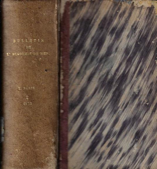 Bulletin de L'Académie de Médecine Anno 1873 - copertina