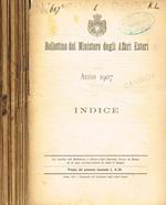 Bollettino del ministero degli affari esteri anno 1907, fasc.343-357