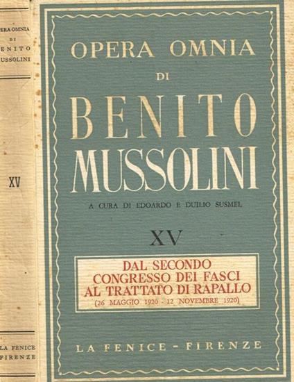 Opera omnia di Benito Mussolini. Vol. XV - copertina
