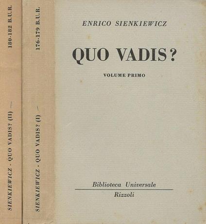 Quo Vadis - Henryk Sienkiewicz - copertina