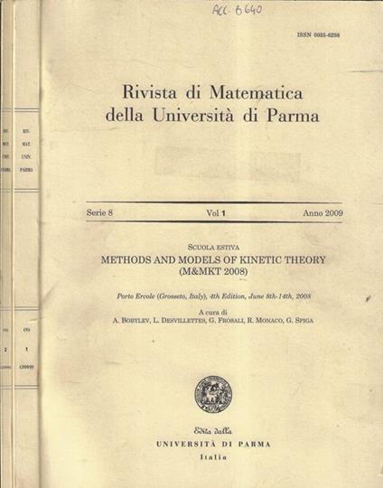 Rivista di matematica della Università di Parma serie 7 Vol. 1, 2 2009 - copertina