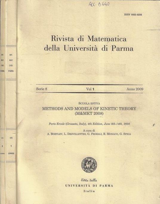 Rivista di matematica della Università di Parma serie 7 Vol. 1, 2 2009 - copertina