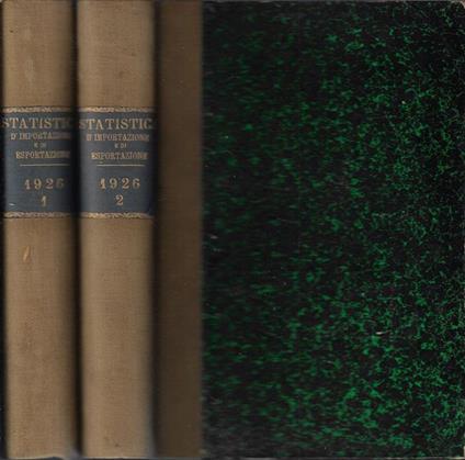 Statistica del commercio speciale di importazione e di esportazione gennaio-giugno anno 1926 - copertina