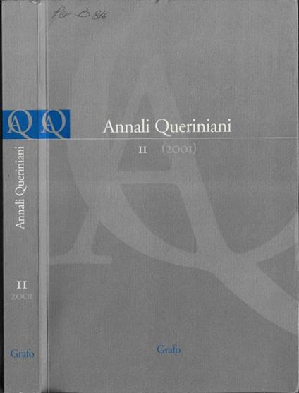 Annali queriniani II 2001 - copertina