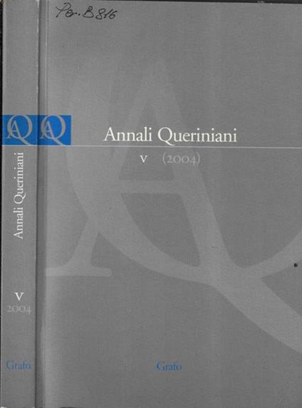Annali queriniani V 2004 - copertina
