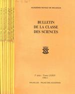 Academie royale de belgique. Bulletin de la classe des sciences. 5 serie, tome LXXIV, 1988