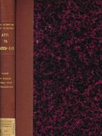 Atti della Reale accademia delle scienze di Torino pubblicati dagli accademici segretari delle due classi vol.75, tomo II, 1939-40