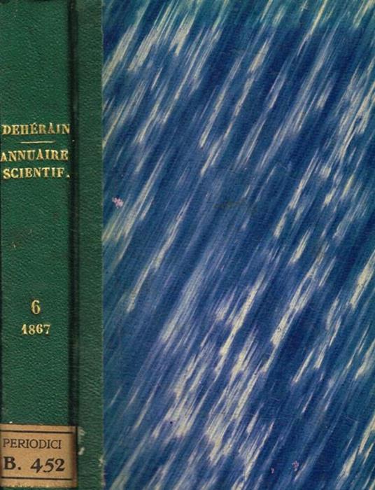 Les progres des sciences en 1866  Annuaire scientifique. Sixieme annee, 1867 - copertina
