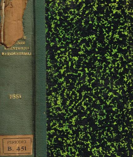 L' année scientifique et industrielle. Vingt-cinquieme année 1882 - Luigi Figuier - copertina