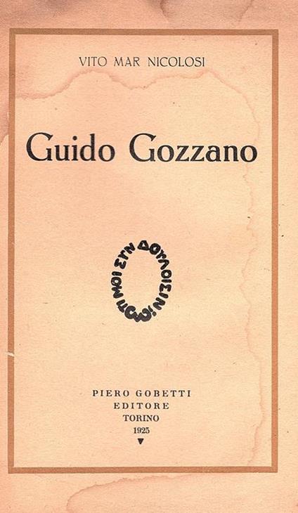 Guido Gozzano - Vito Mar Nicolosi - copertina