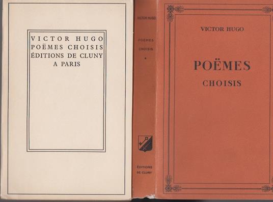 Poëmes choisis - texte établi et présenté par Yves-Gérard Le Dantec tome premier - Victor Hugo - copertina