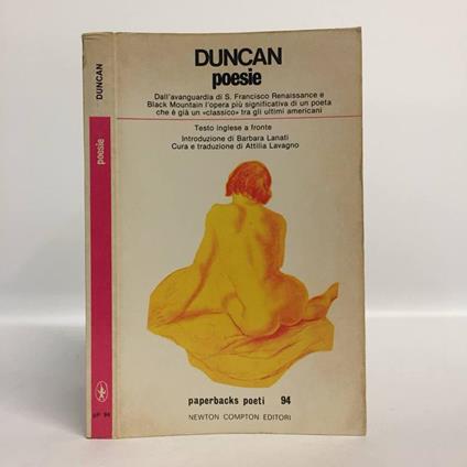 Poesie - Robert Duncan - copertina