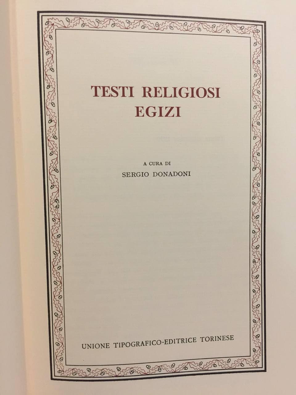 Testi religiosi egizi