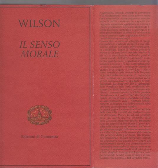 Il senso morale - Wilson - copertina