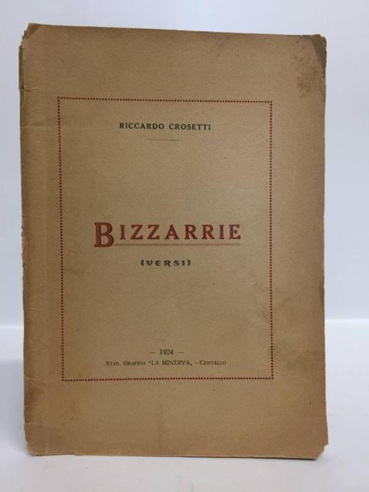 Bizzarrie (Versi) - Riccardo Crovetti - copertina