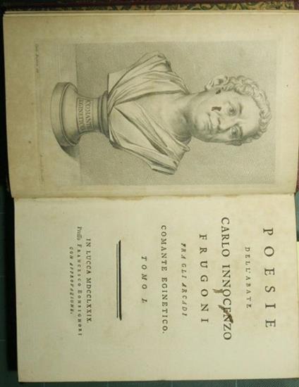 Poesie dell'Abate Carlo Innocenzo Frugoni fra gli Arcadi Comante Eginetico - copertina