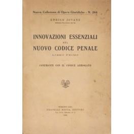 Innovazioni essenziali nel nuovo Codice penale. Libro I. Confronti con il codice abrogato - copertina