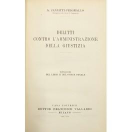 Delitti contro l'amministrazione della giustizia. Titolo III del libro II del Codice penale - copertina