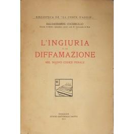 L' ingiuria e la diffamazione nel nuovo codice penale - copertina
