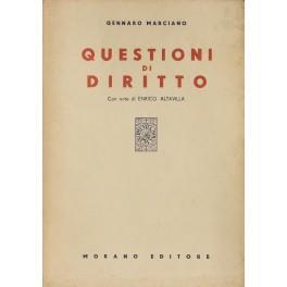 Questioni di diritto. Con note di Enrico Altavilla - Gennaro Marciano - copertina
