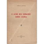 Le lacune negli ordinamenti giuridici coloniali