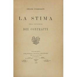 La stima nella conclusione dei contratti di: Formiggini Cesare - copertina