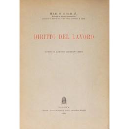Diritto del lavoro. Corso di lezioni universitarie - Mario Ghidini - copertina