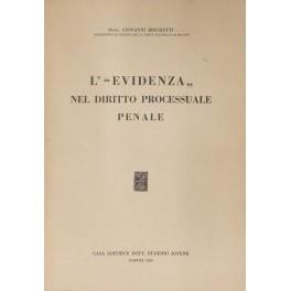 L' evidenza nel diritto processuale penale - Giovanni Brichetti - copertina