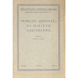 Principi generali di diritto corporativo - Dario Guidi - copertina
