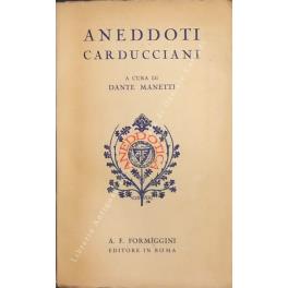 Aneddoti carducciani - Dante Manetti - copertina