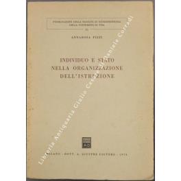 Individuo e stato nella organizzazione dell'istruzione - copertina