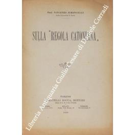 Sulla Regola Catoniana - Vincenzo Monticelli - copertina