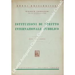 Istituzioni di diritto internazionale pubblico - Giorgio Cansacchi - copertina