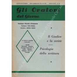 Gli oratori del giorno. Rassegna mensile d'eloquenza. Anno XLVIII - Numero 8-9. Agosto-Settembre 1980 - copertina