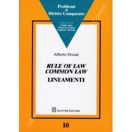 Rule of law common law. Lineamenti - Alberto Donati - copertina
