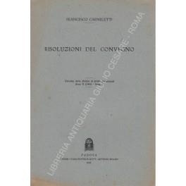 Risoluzioni del convegno - Francesco Carnelutti - copertina